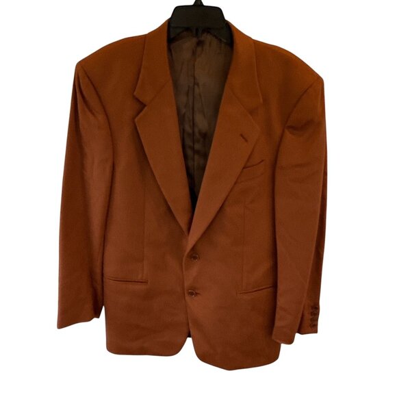 Valentino Uomo Rust Brown Wool Blazer Made in Italy Classic Fit Mens Jacket